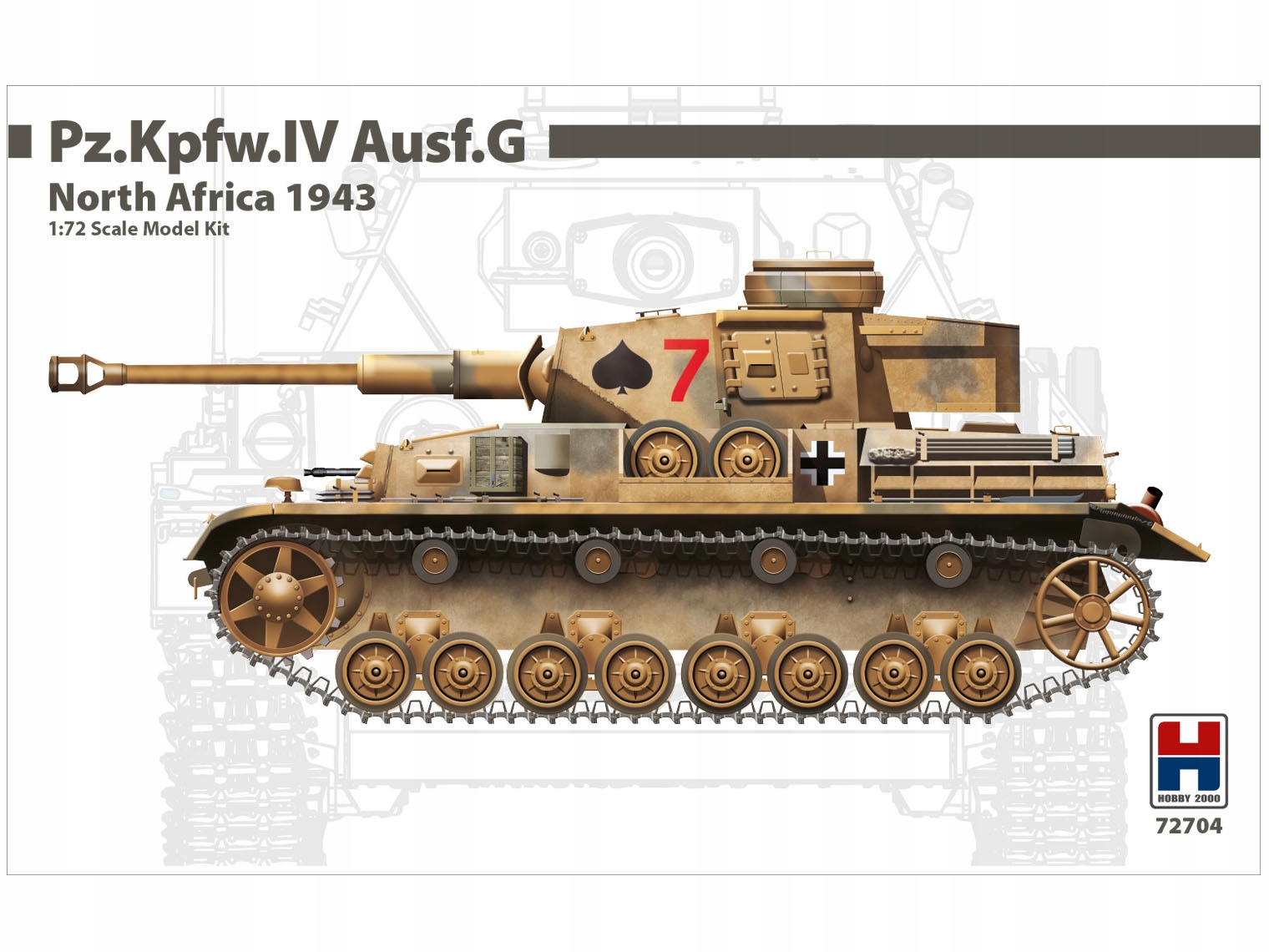 Tank PzKpfw IV Ausf.G 1943 72704 Hobby 2000