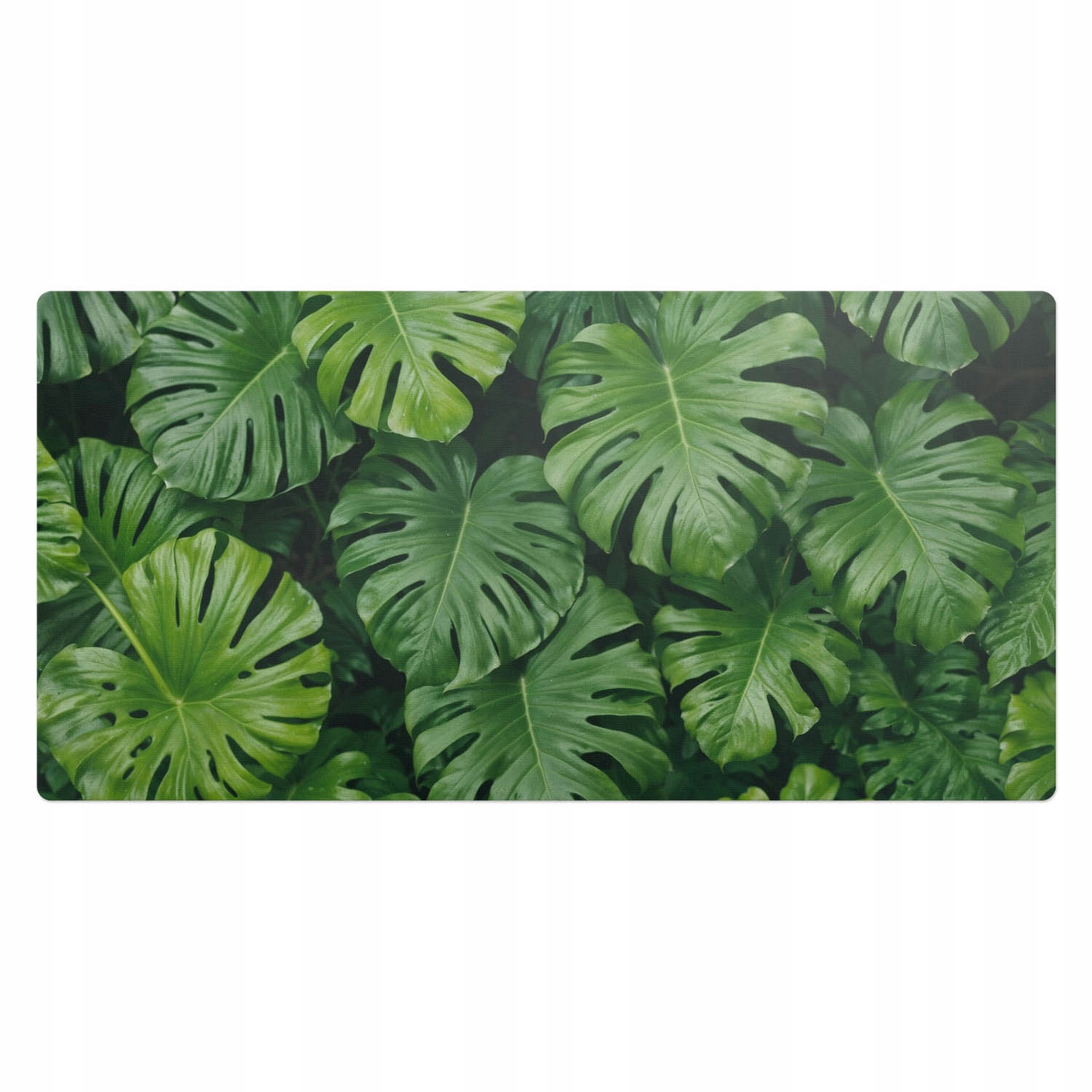 Ochranná dekorativní podložka na kancelářský stůl Vzor z listů monstery 100 x 50 cm