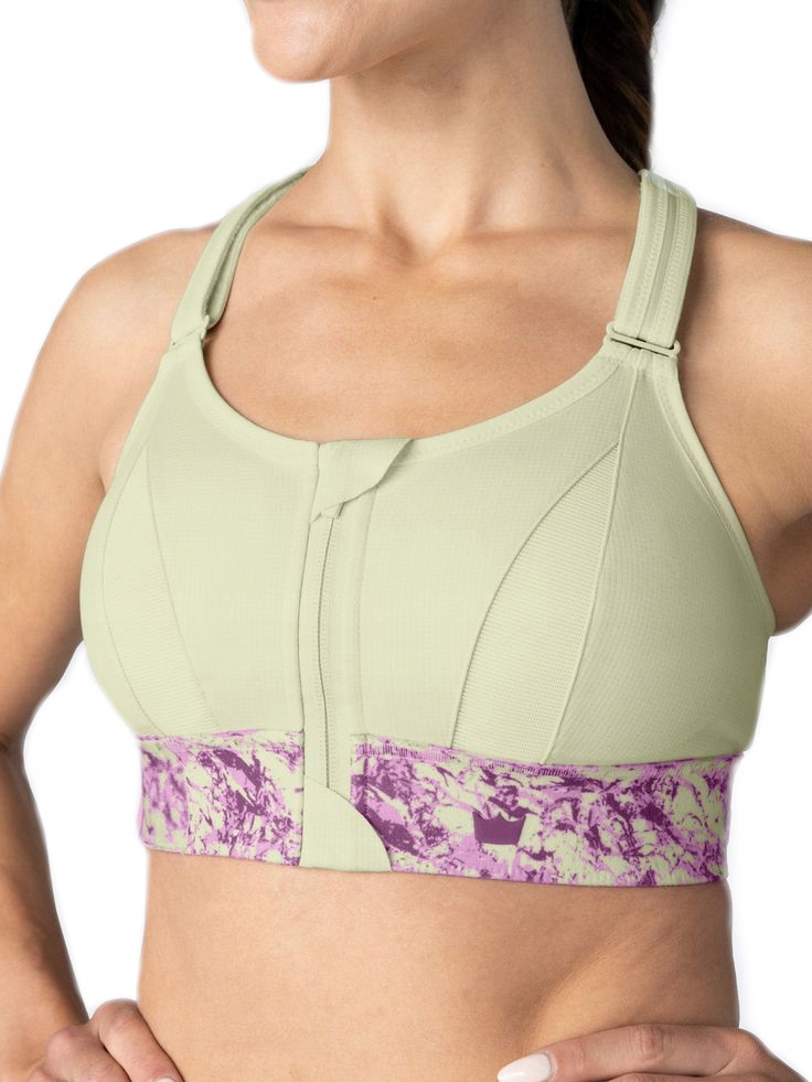 Sportovní Podprsenka Shefit Světle Zelená Nastavitelná 5XL Posilovna Trénink