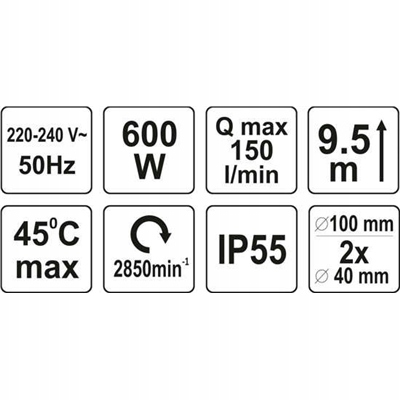 Pompa WC młynek rozdrabniacz przepompownia Fala Długość (cm) 42.5 cm