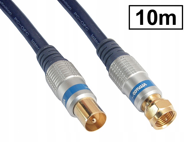 Kabel antenowy Rf TV/wtyk-F/wtyk Vitalco Hq 10m