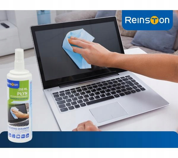 PŁYN DO CZYSZCEBIA EKRANÓW LCD REINSTON 250 ml + MIKROFIBRA Stan opakowania oryginalne