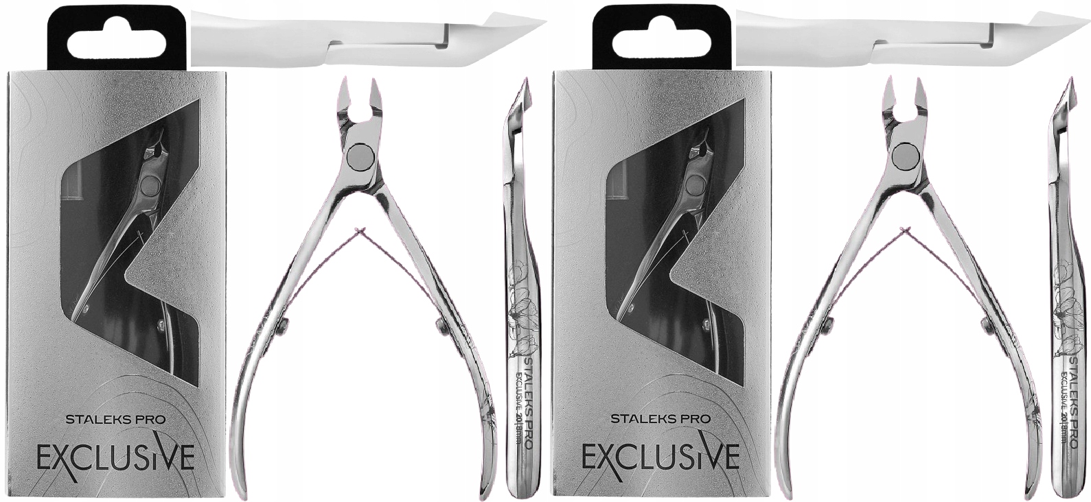 2 kusy Profesionální kleště na kůži Exclusive 20 8 mm Magnolie Staleks