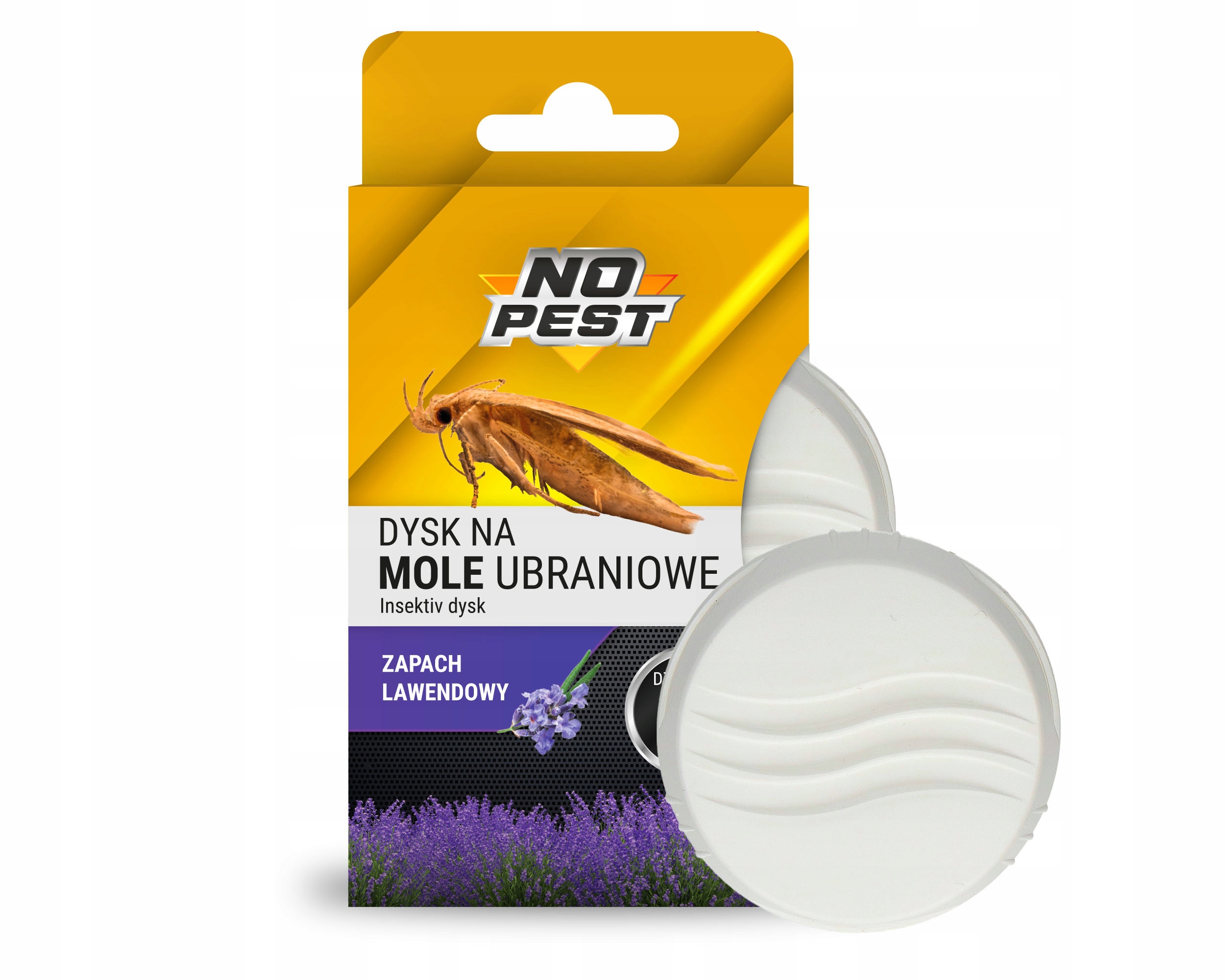 DYSK ŚRODEK NA MOLE UBRANIOWE ODZIEŻOWE O ZAPACHU LAWENDY (5 SZT) NO PEST Producent No-Pest