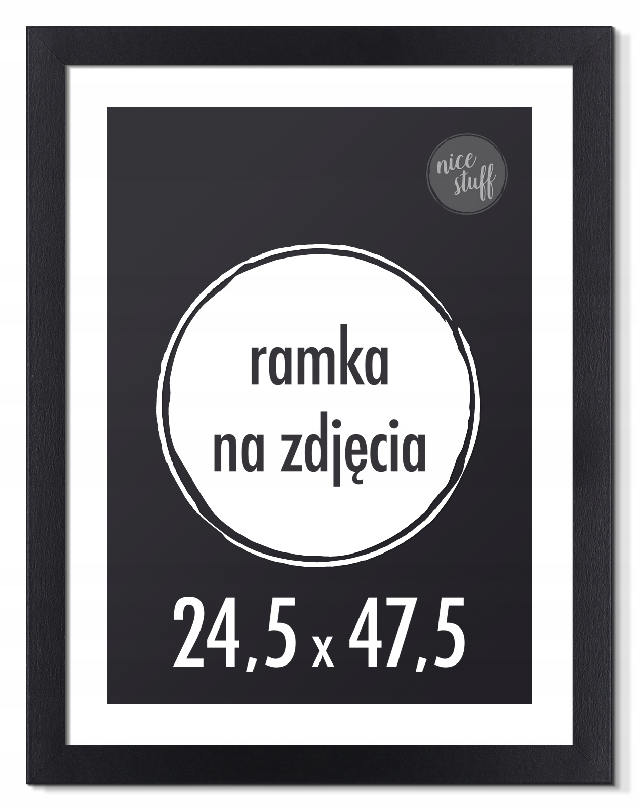 

Ramka Na Zdjęcia 24,5x47,5 cm foto ramki czarna