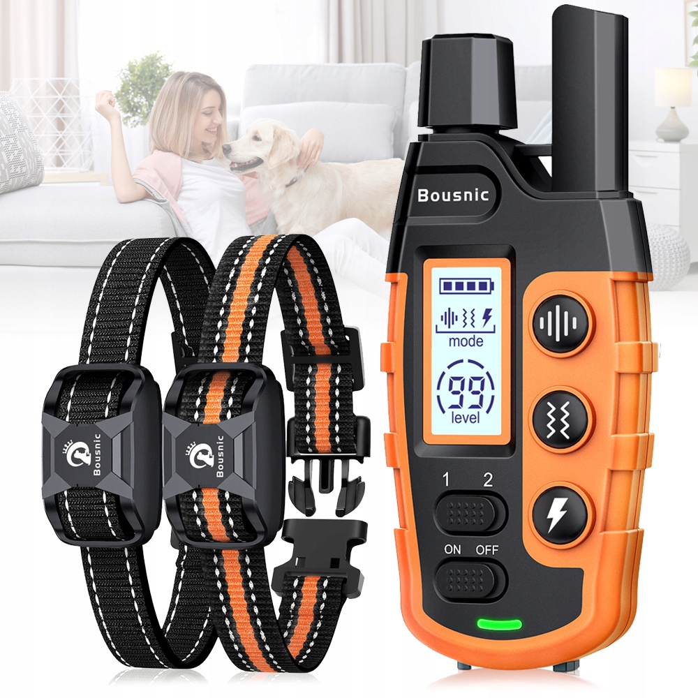 Elektrický Výcvikový Obojek Pro Psy, Voděodolný, Výcvikový Obojek Pro Psy 3300 Ft