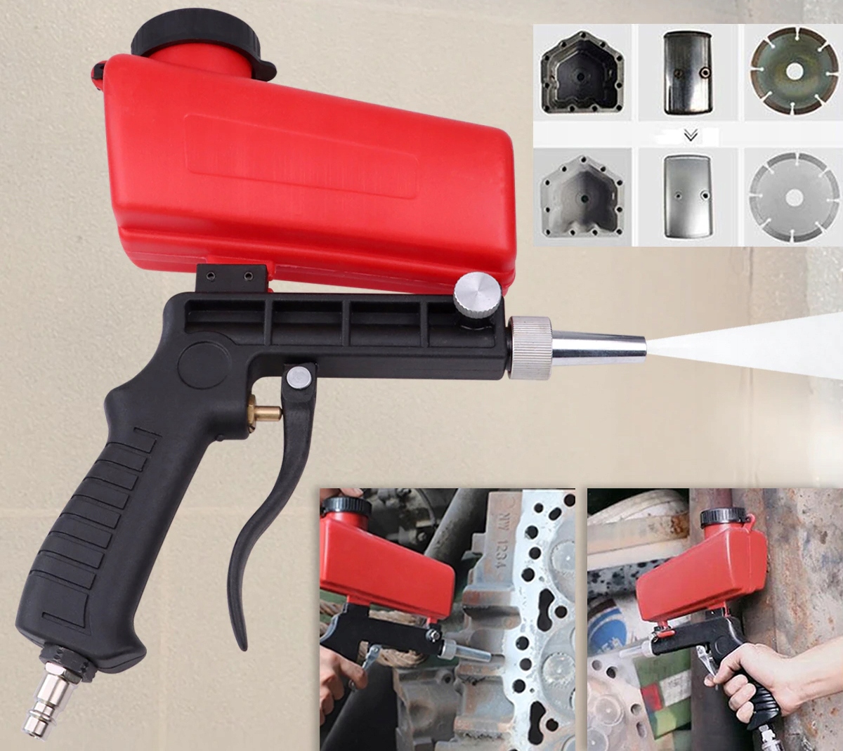 PISTOLET PIASKOWANIA SODOWANIA PIASKARKA ZBIORNIK Marka inna