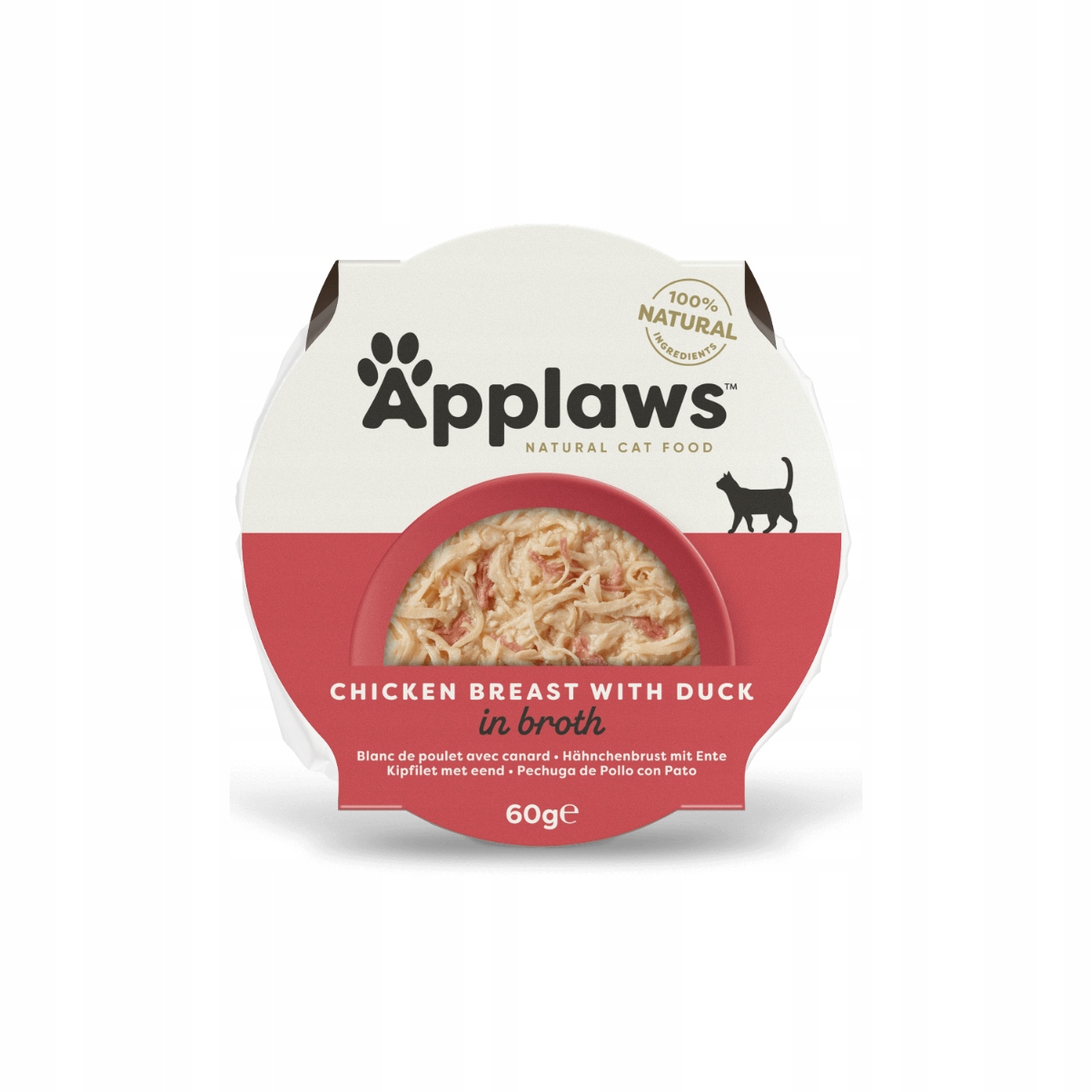 Applaws Premium Cat Pot Mokré krmivo pro kočky 100% kuřecí kachna 12x60 g