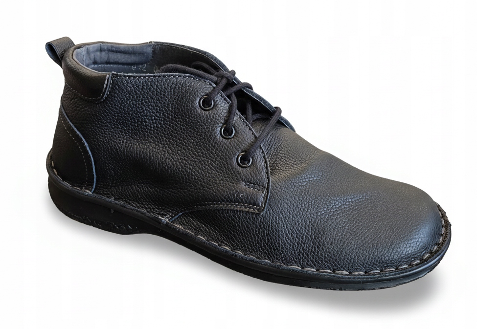 Pánské kožené Kotníkové Boty Wasak 0182 černé, vel. 43