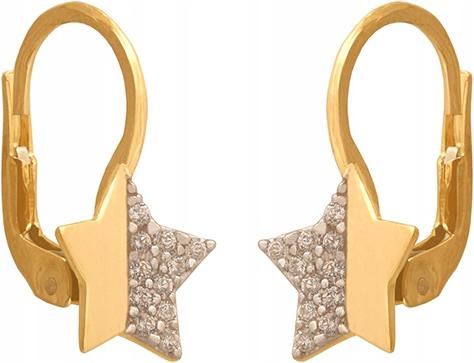 Zlaté Náušnice 585 Hvězdičky Se Zirkony Dárek elegantní jako dárek