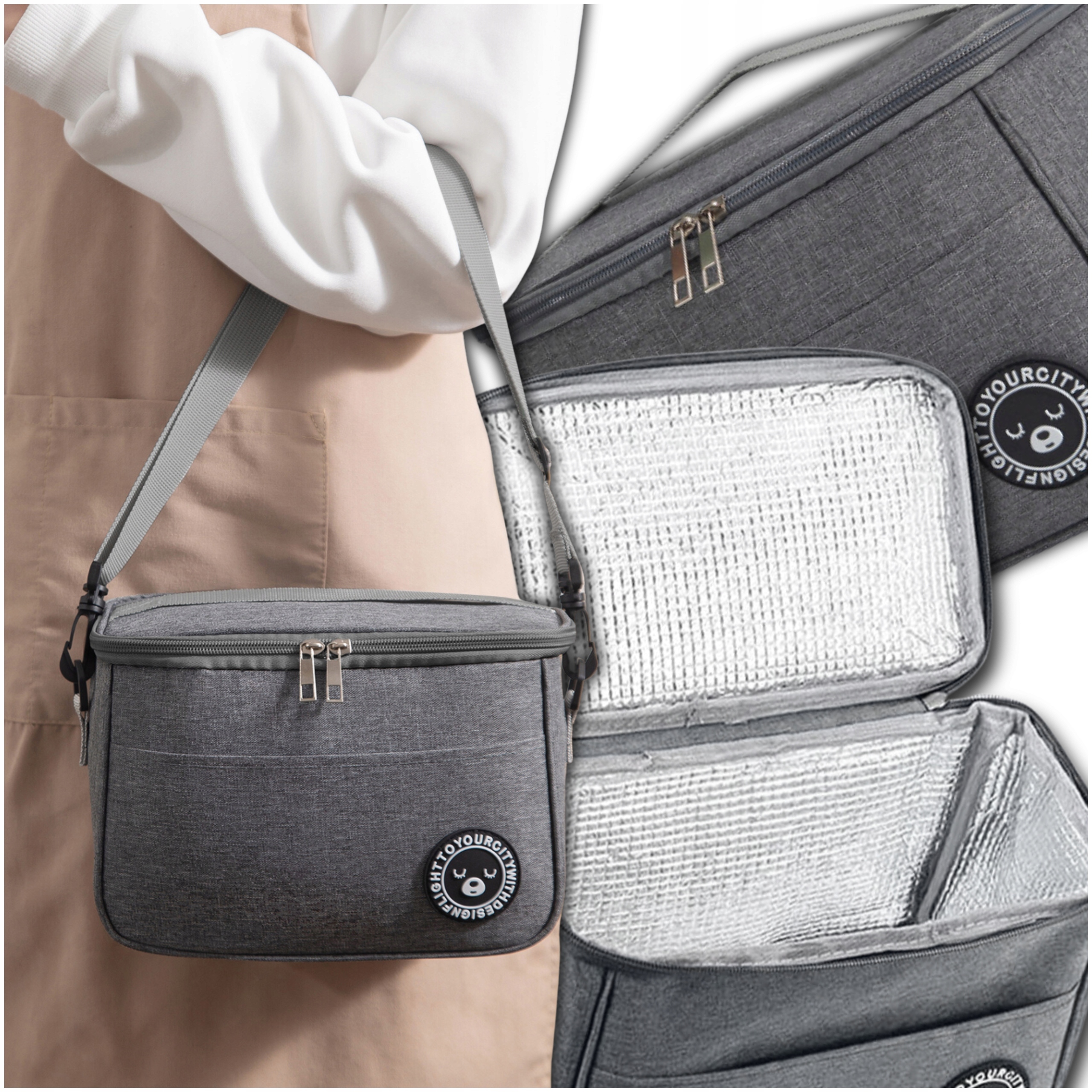 Torba Lunch Box duża termiczna Izolacyjna Piknik Plażę jedzenie Śniadanie