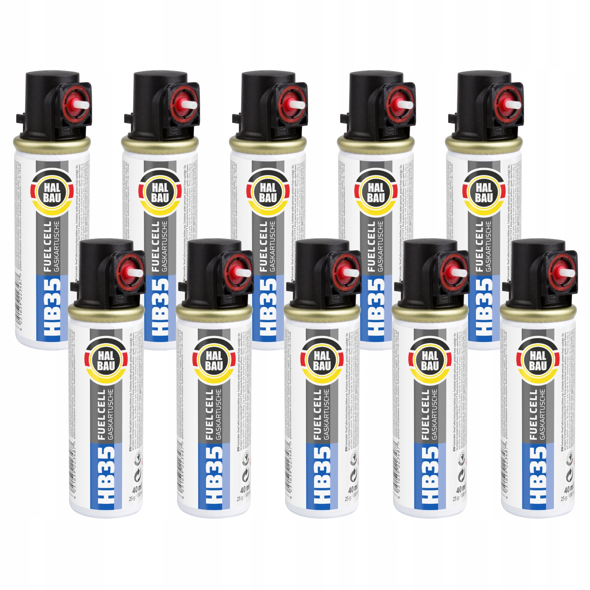 Plyn pro plynové hřebíkovačky 100 mm 40 ml 25 g HB35 10 Ks