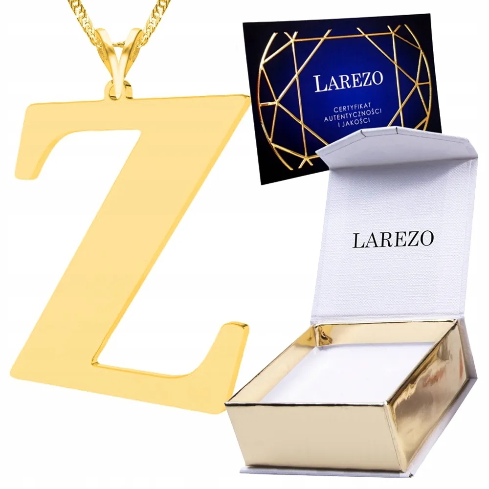 Zlatý náhrdelník Velké písmeno Písmeno s Přívěsek Iniciál Plech Stříbro 925