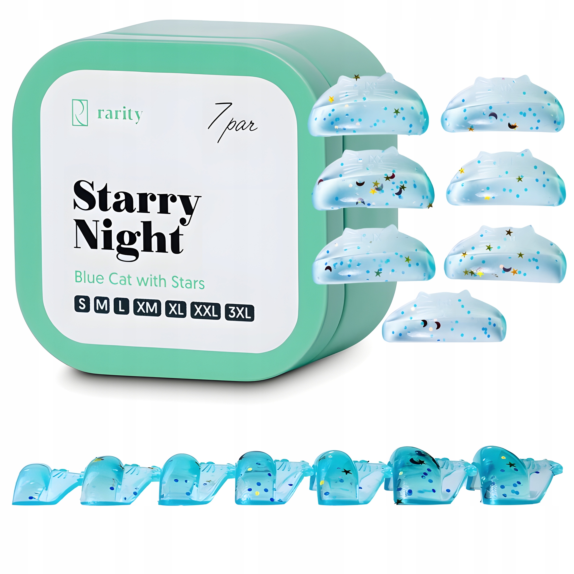 Silikonowe Wałki Gwiaździsta Noc do Laminacji Liftingu Rzęs 7 par