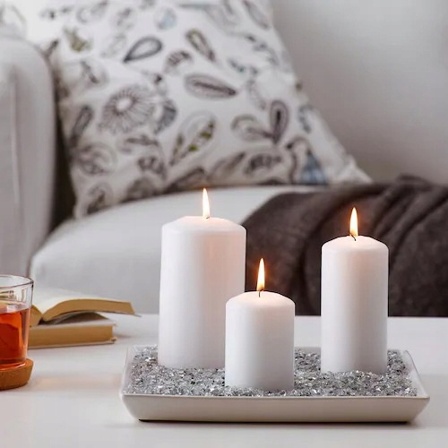 SZKŁO KRUSZONE DO ŚWIEC KULORT DEKORACJA BIAŁE Wysokość produktu 1 cm