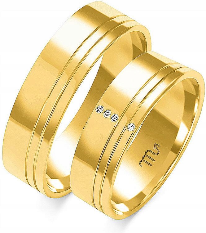Zlatý snubní prsten pro pár svatba 585 r 23 24 25 pro muže pod gravírování