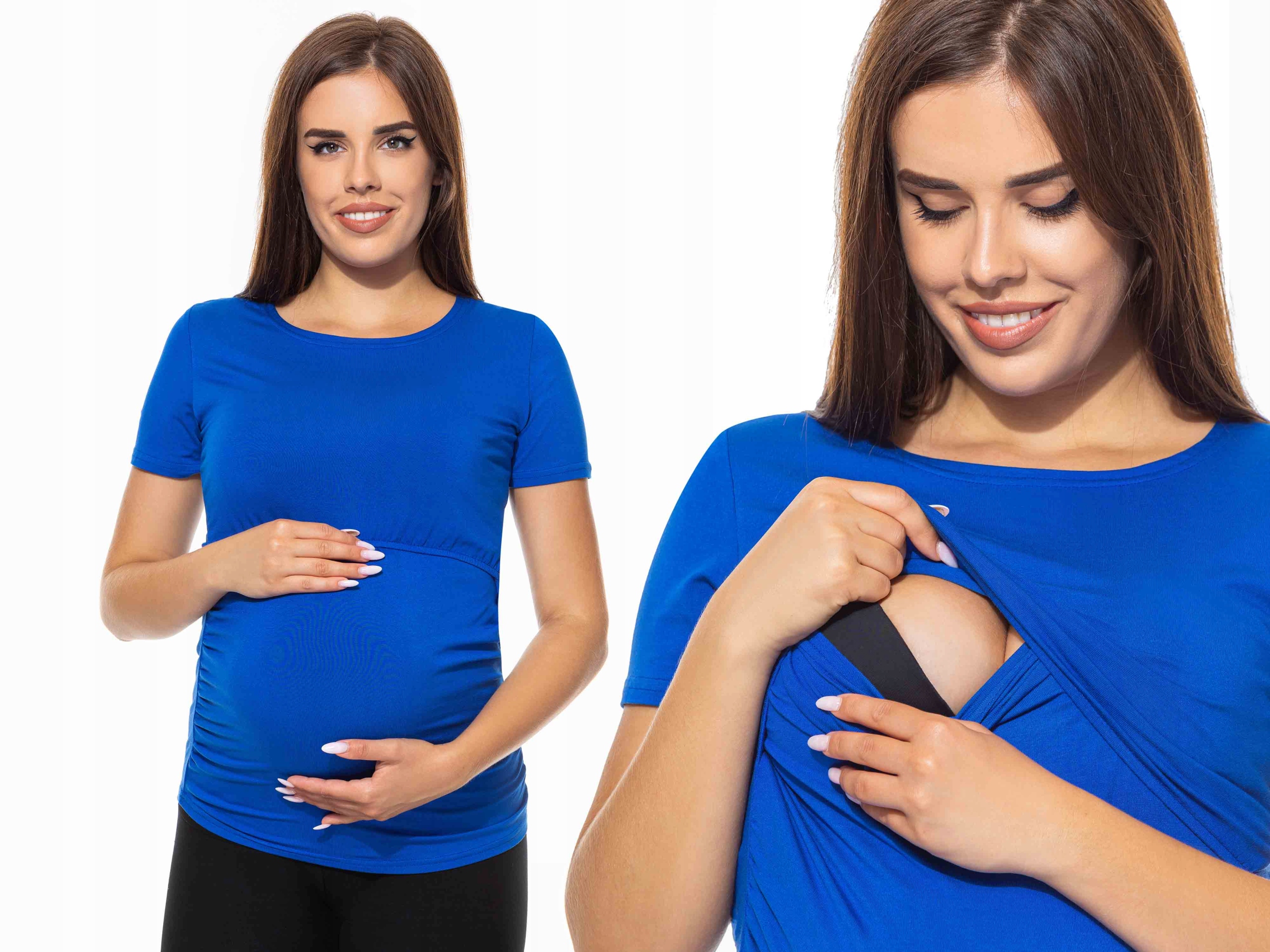

Bluzka Do Karmienia Ciążowa Krótki Rękaw chaber XL