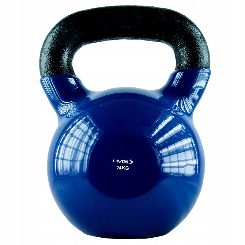 KNV24 BLUE KETTLEBELL ŻELIWNY POKRYTY WINYLEM HMS