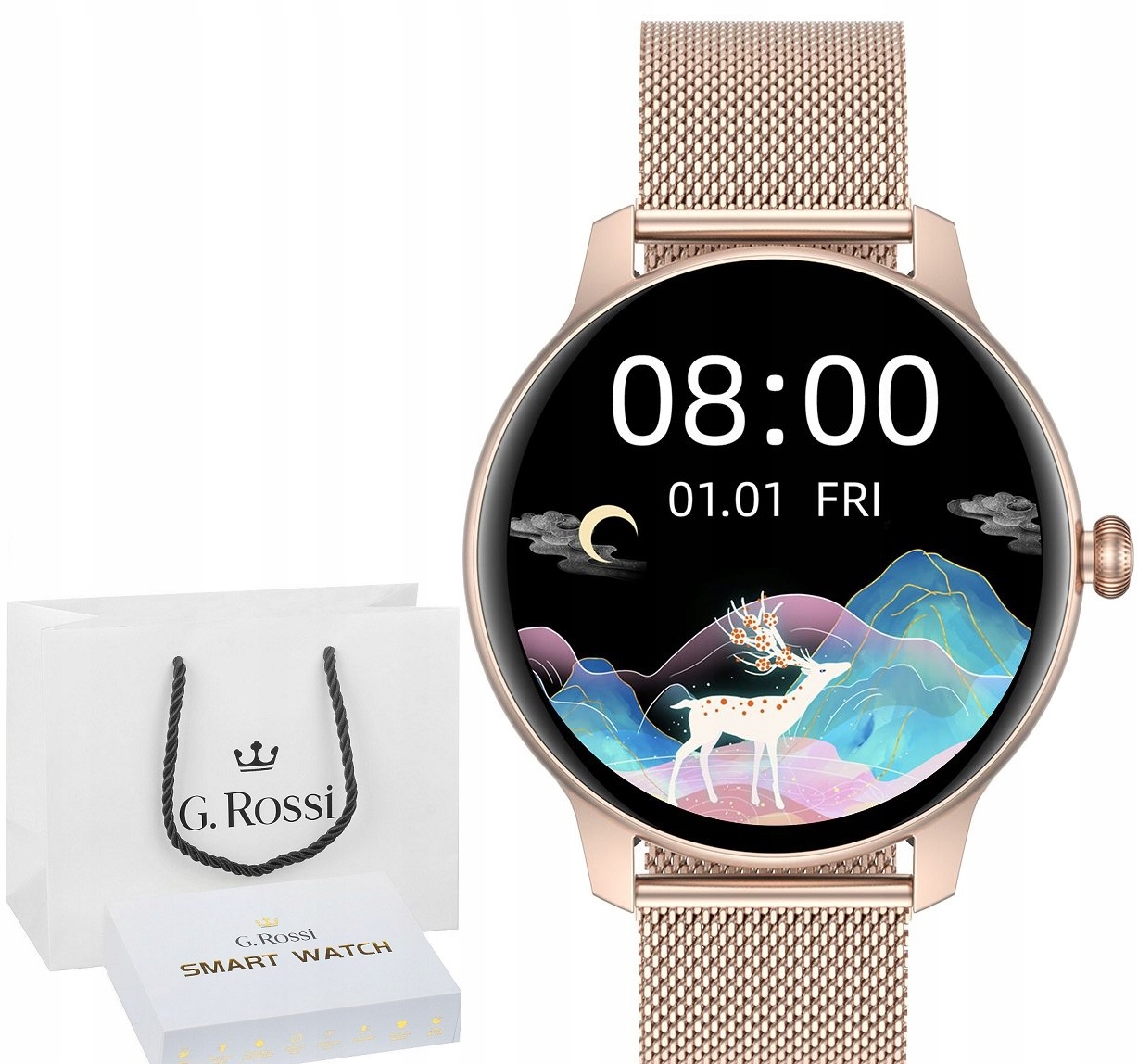 

Zegarek Smartwatch Damski Złoty Dla Kobiety Fb Sms