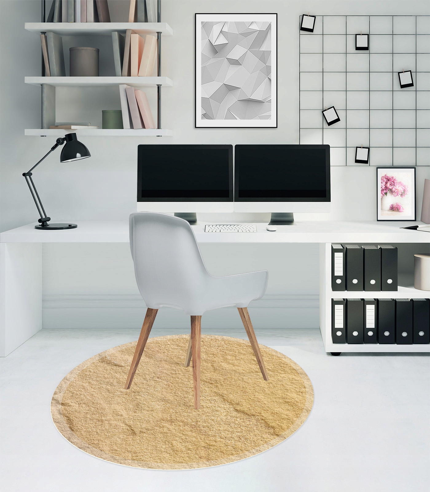 mata podkładka pod krzesło okrągła piaskowiec Marka matoMAT