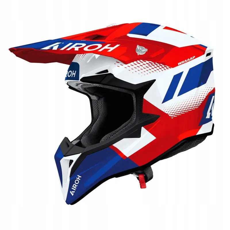 Offroadová prilba Cross Enduro Airoh Wraaap Vision Red Blue Gloss XL