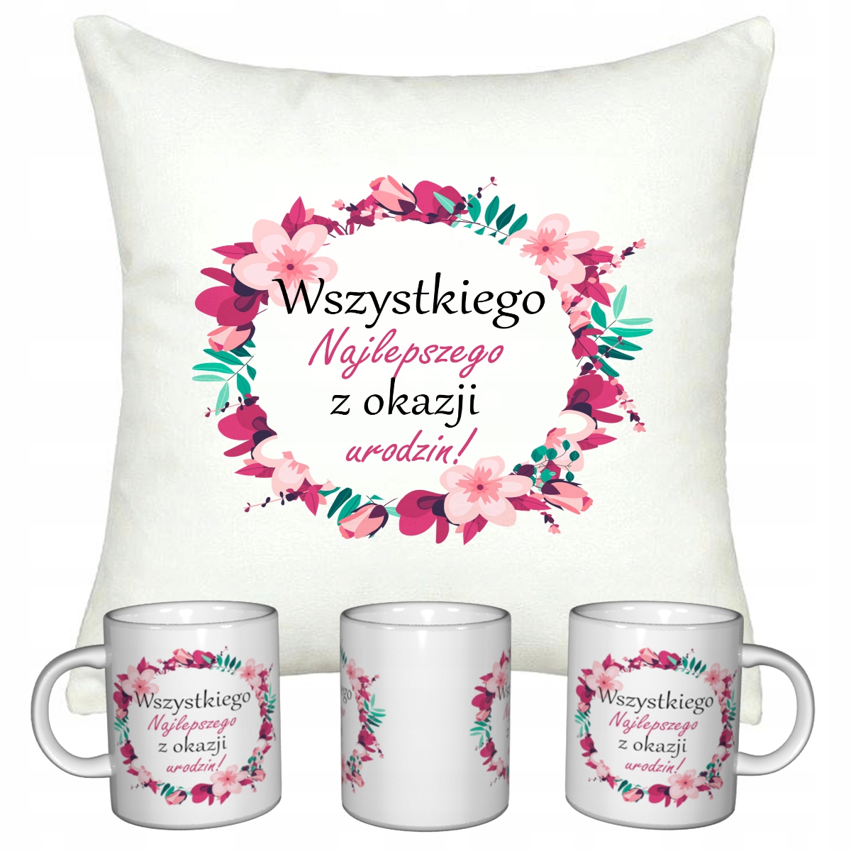 

Zestaw Na Urodziny Kubek + Poduszka + Imie