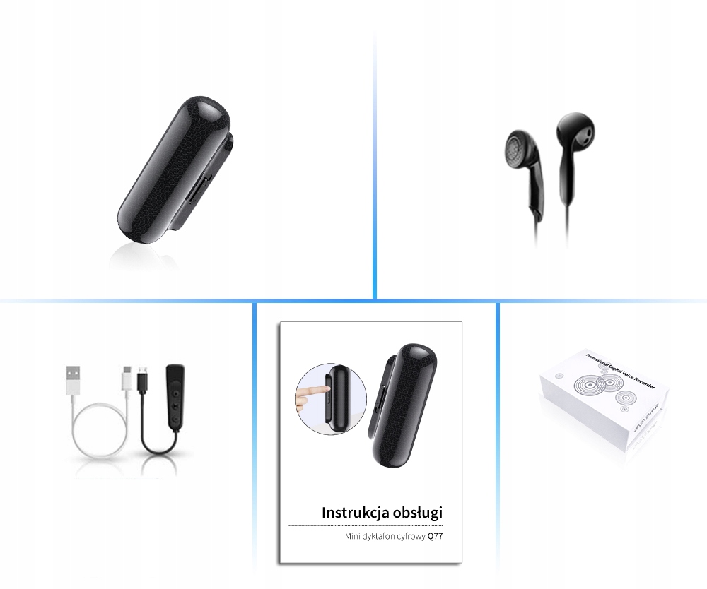 Dyktafon Luxury Q77 Wysokość produktu 2.5 cm