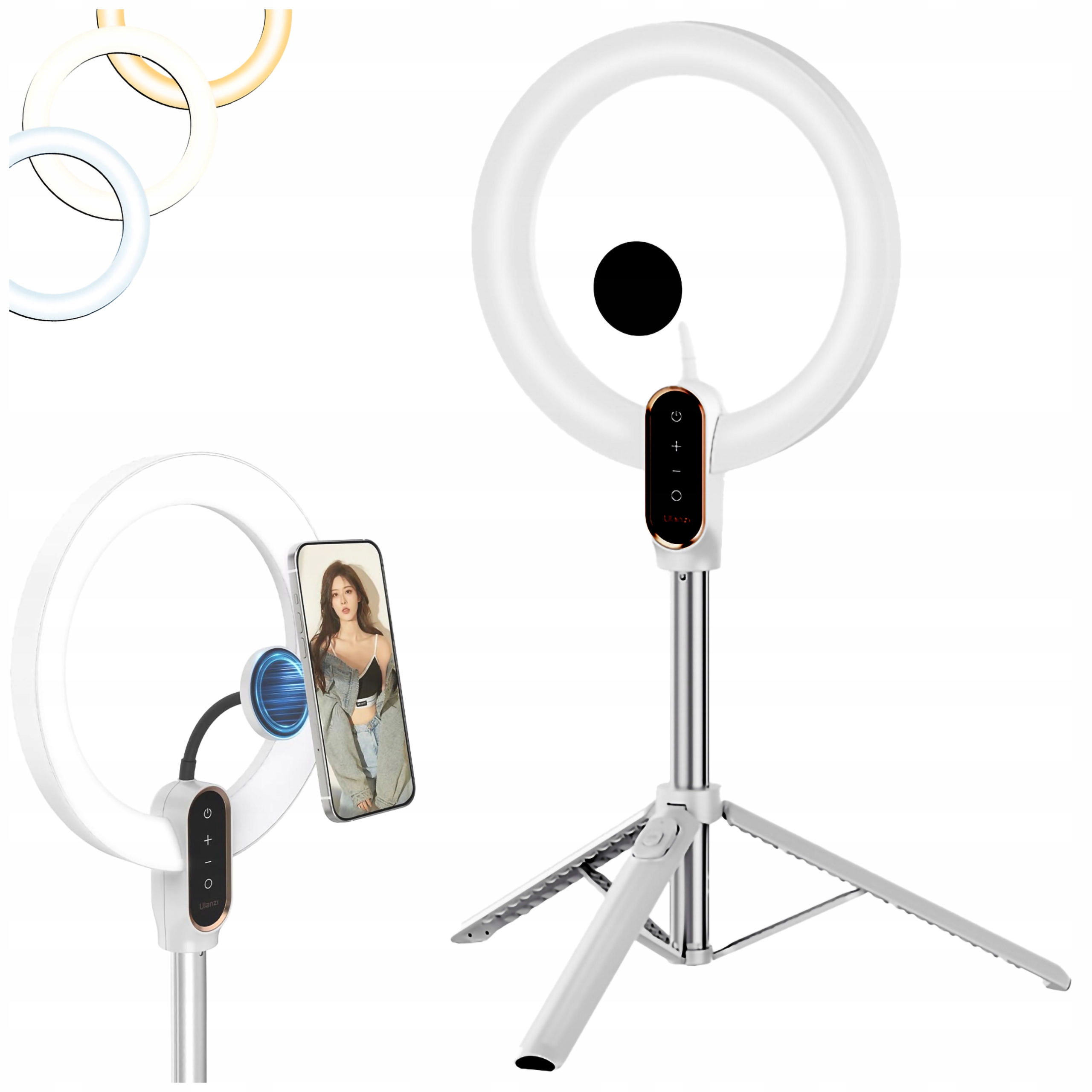 Kruhová Led lampa Ring pro fotografování selfie videí make-upu Ulanzi LT030