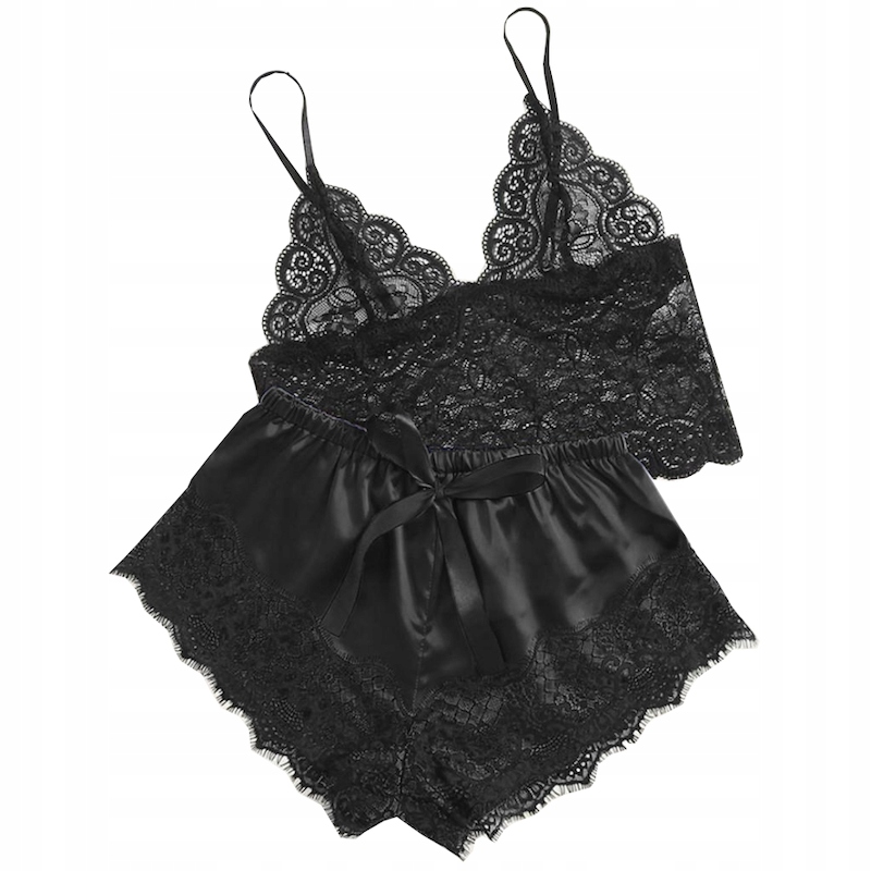 DAMSKI KOMPLET KOSZULKA NOCNA PIŻAMKA KORONKA