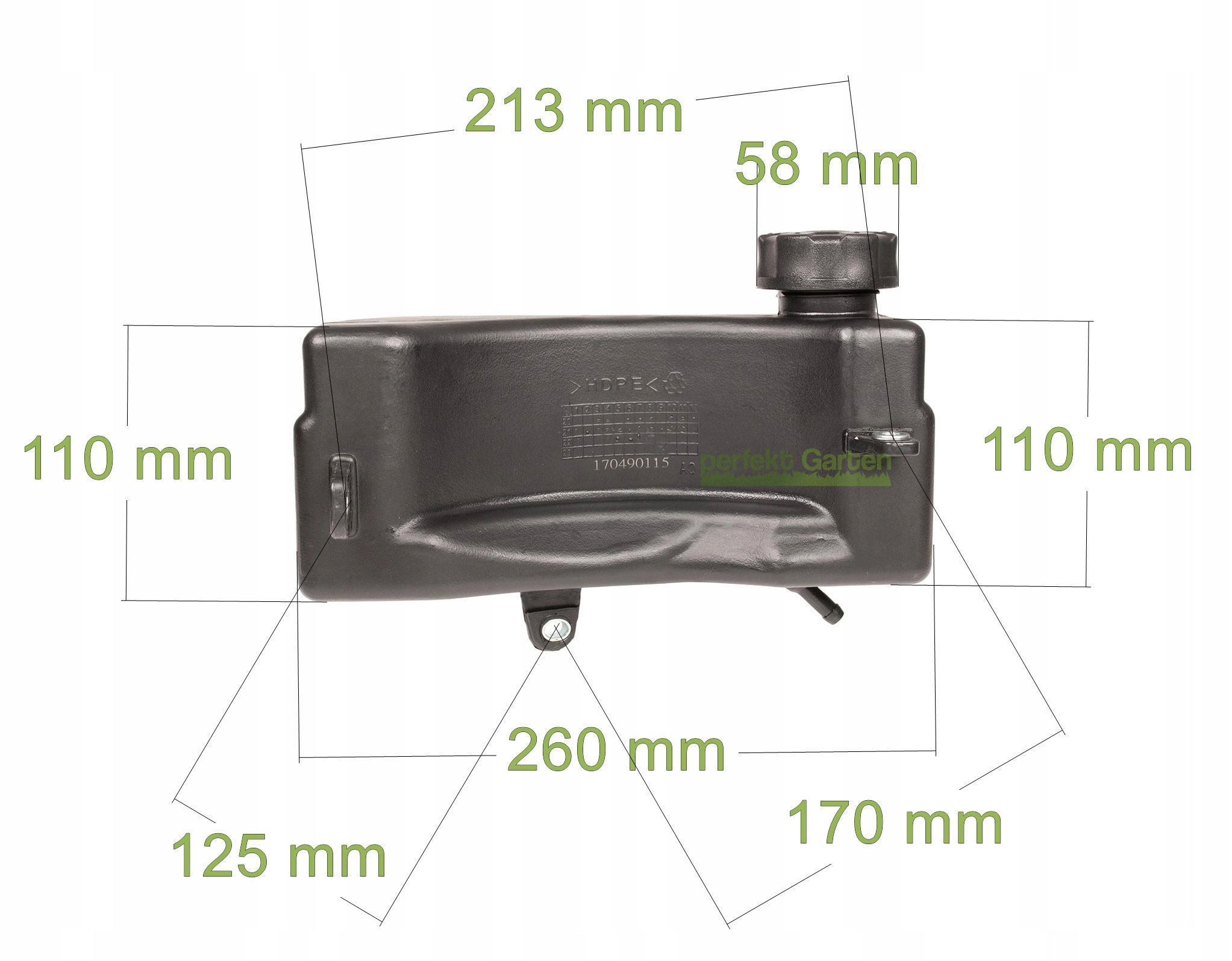 zbiornik paliwa Loncin 1P70FC 170490115 LC170490115-0001 LC170490115-0002