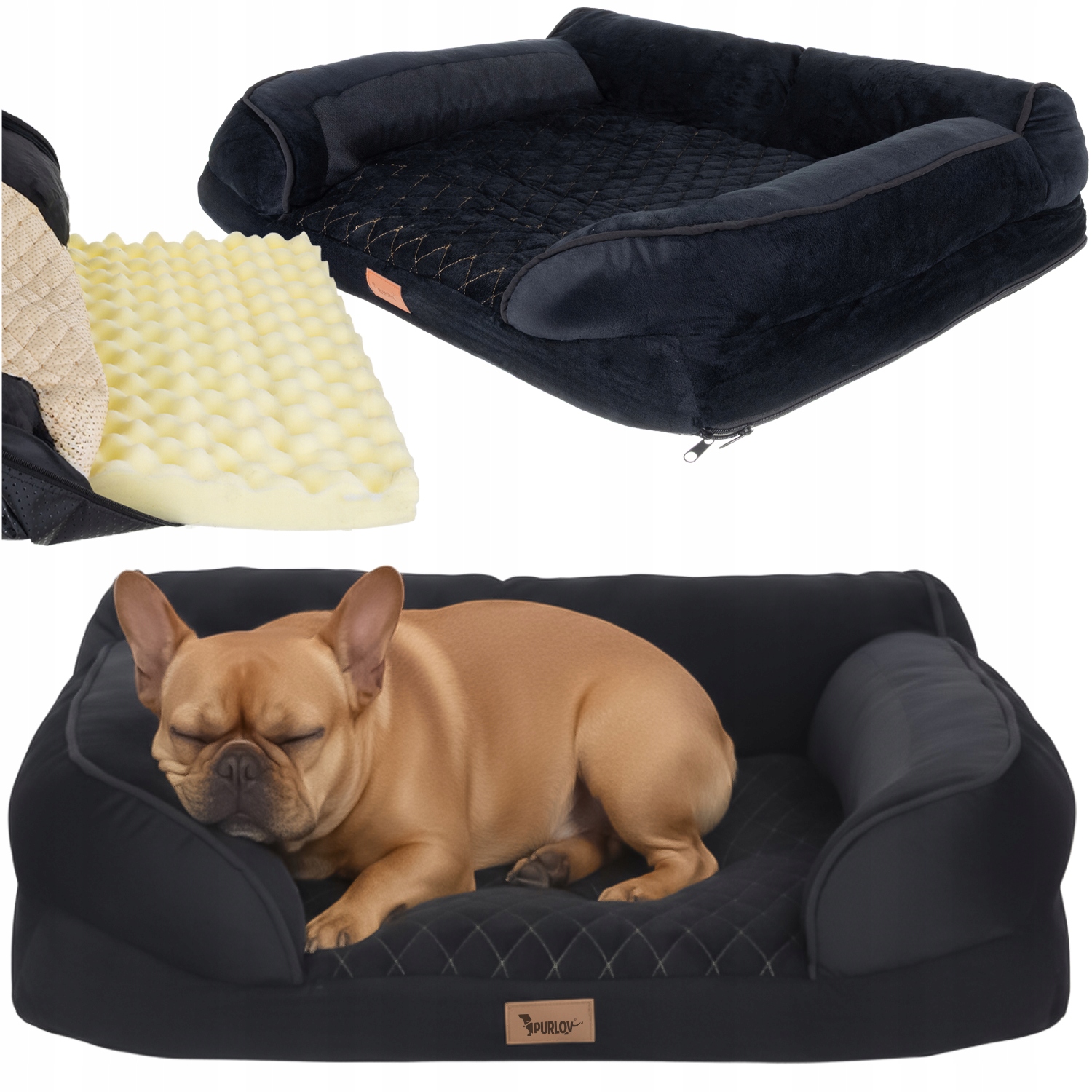 Levně Pelíšek pro psa kočku 65x55x18 cm Potah Pohovka Potah