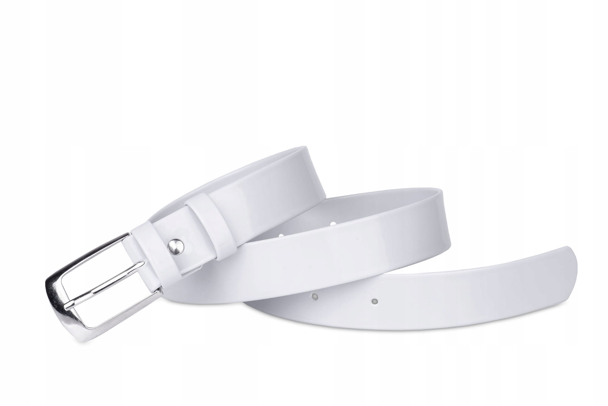 

Pasek damski klasyczny platynowy lakier 3 cm