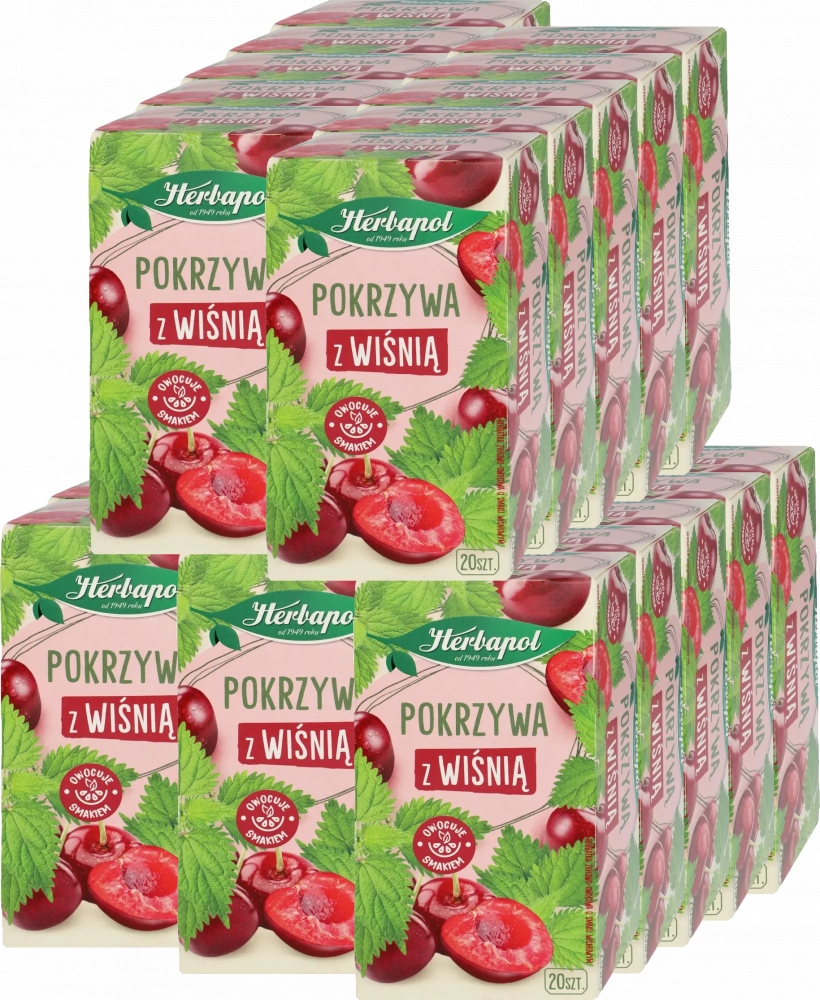 Pokrzywa Z Wiśnią Herbapol herbata herbatka Ziołowa owocowa 20 Saszetek x25