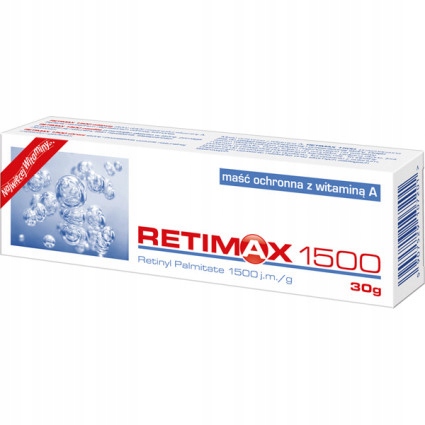 

Retimax 1500, maść ochronna z witaminą A, 30 g