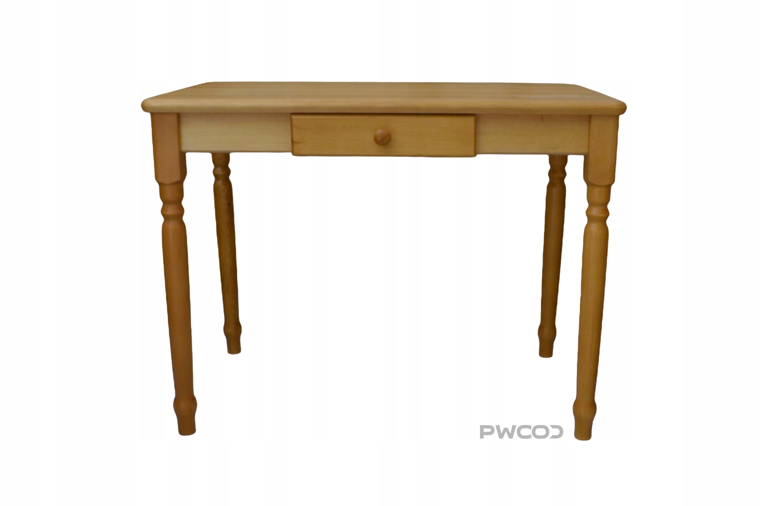 Dřevěný Stůl šuplík, soustružený, barva olše 110x70 cm