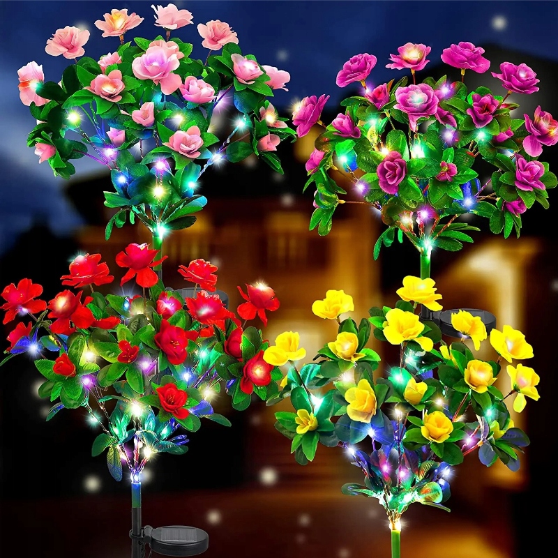 4PCS GIRLANDA SOLARNA LED LANCUCH OGRODOWA Azalea LAMPKI Wysokość całkowita 75 cm