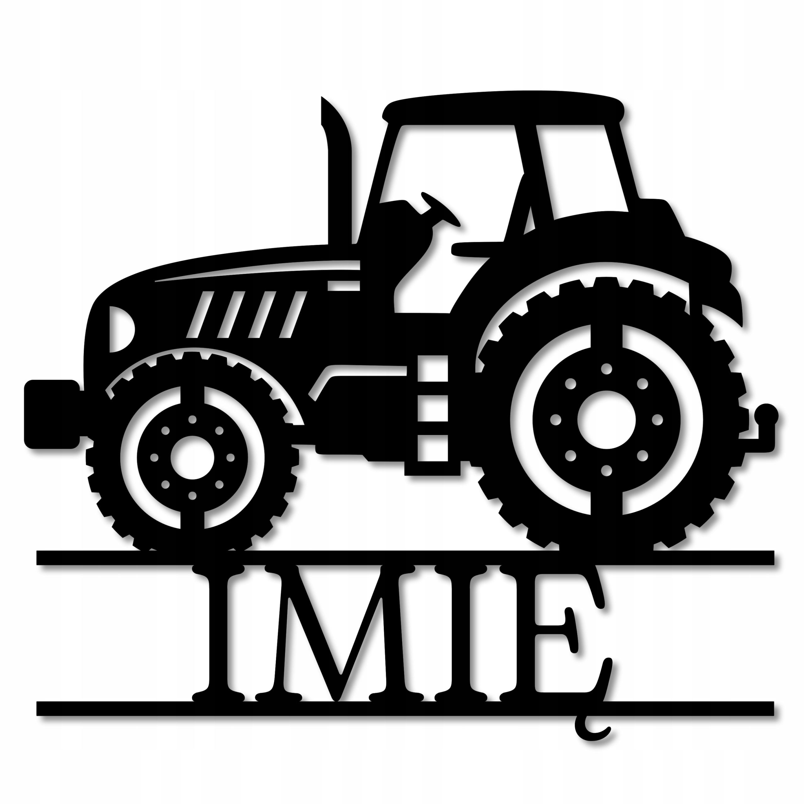 Imię Dziecka Na Ścianę Obraz Ażurowy Do Pokoju Dziecka 60 cm Traktor Farma