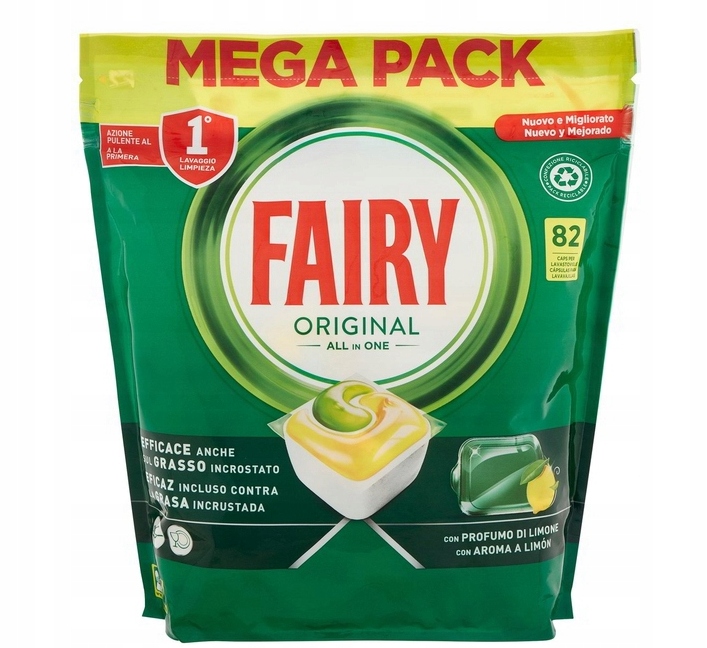 Levně Fairy Kapsle Do Myčky Original All In One Lemon XXL Pack 82 ks