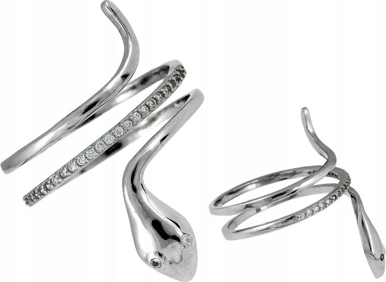 Prstýnek ze stříbra 925 had s zirkony r20 stylový prsten jako dárek