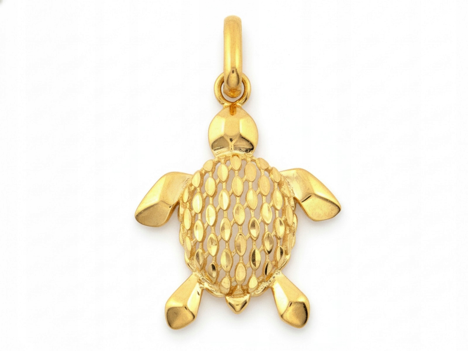 Přívěsek zlatý 585 želva s prolamovaným pancířem Želvík s ažurem 1.30 g