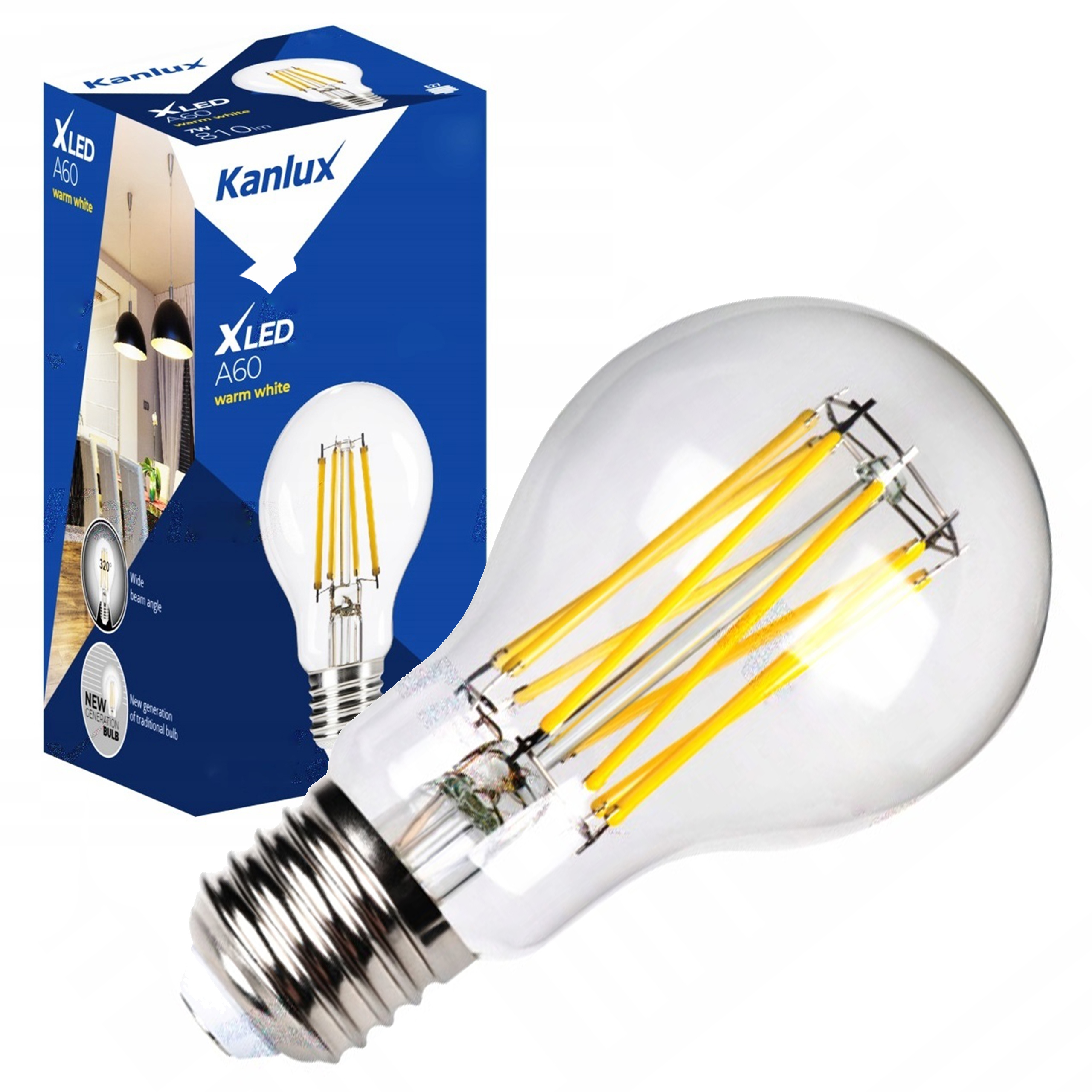 

Żarówka Led światło biały neutralny 4000K A60 3,8W