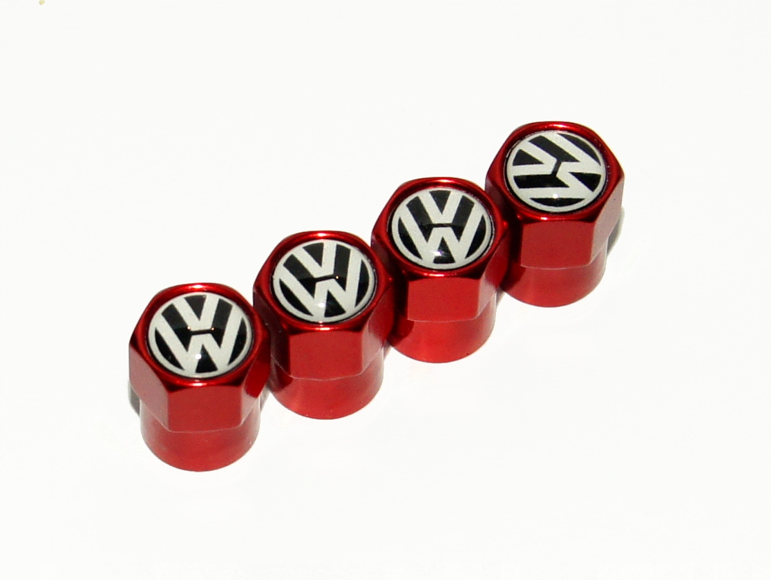 

Nakrętki na wentyle Volkswagen Vw tuning czerwone