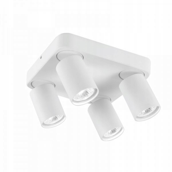 Štvornásobná pohyblivá stropná lampa Cleo 4Q-WH spot 4-50W biela Ozzo