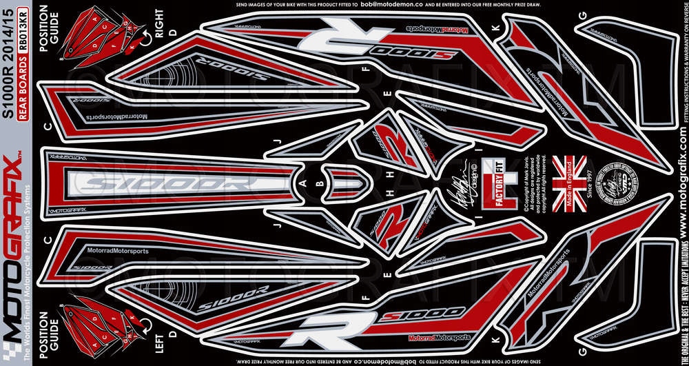 ШПОН ЗД BMW S1000R 2014-2016