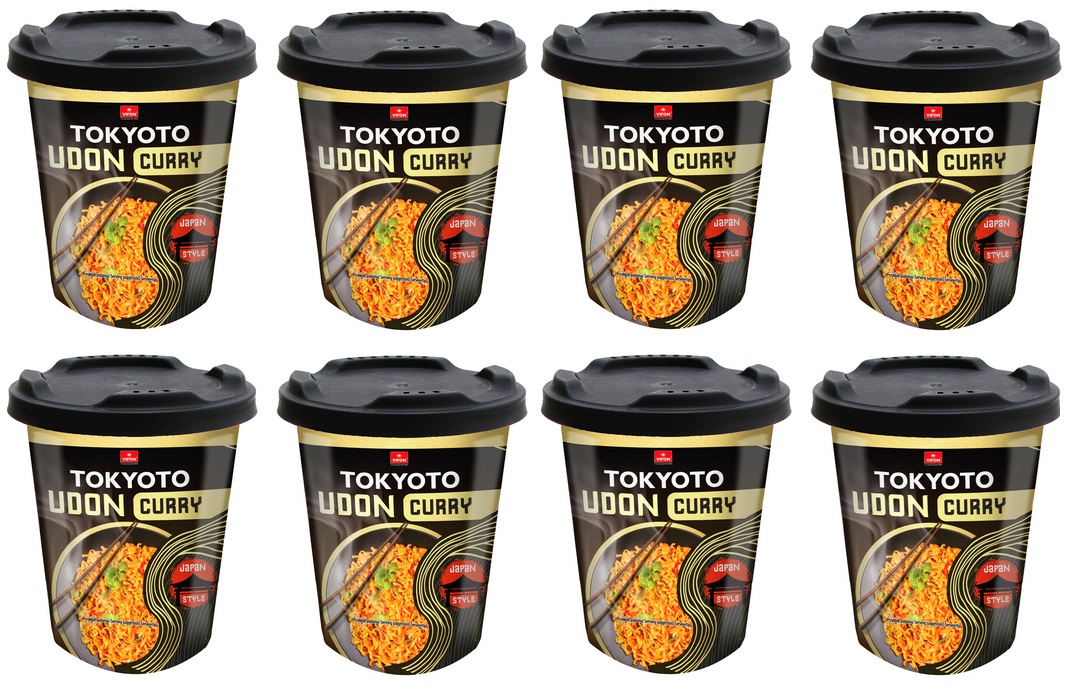 Levně 8 x 85 g Vifon Jídlo Udon Curry s nudlovou příchutí kuřecího Karton