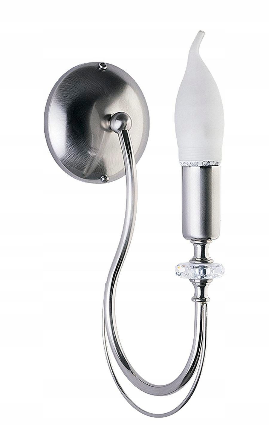 Nástěnná lampa Melani Stříbrná 1xE14 Nástěnná lampa do obývacího pokoje