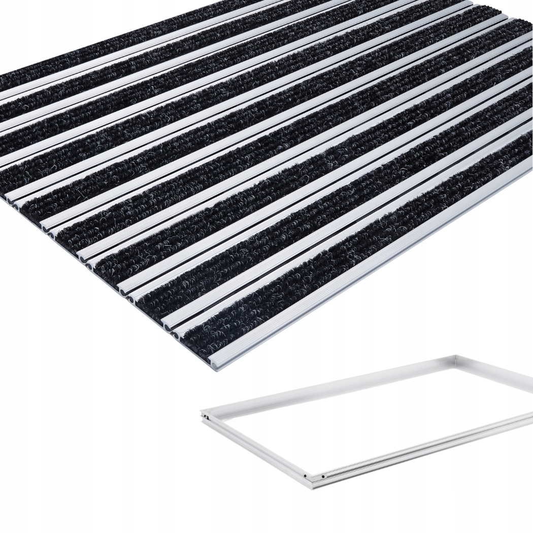 Polentex Rohožka Pod Dvere Aluminiová Rypsová Podložka Rámček 80x50
