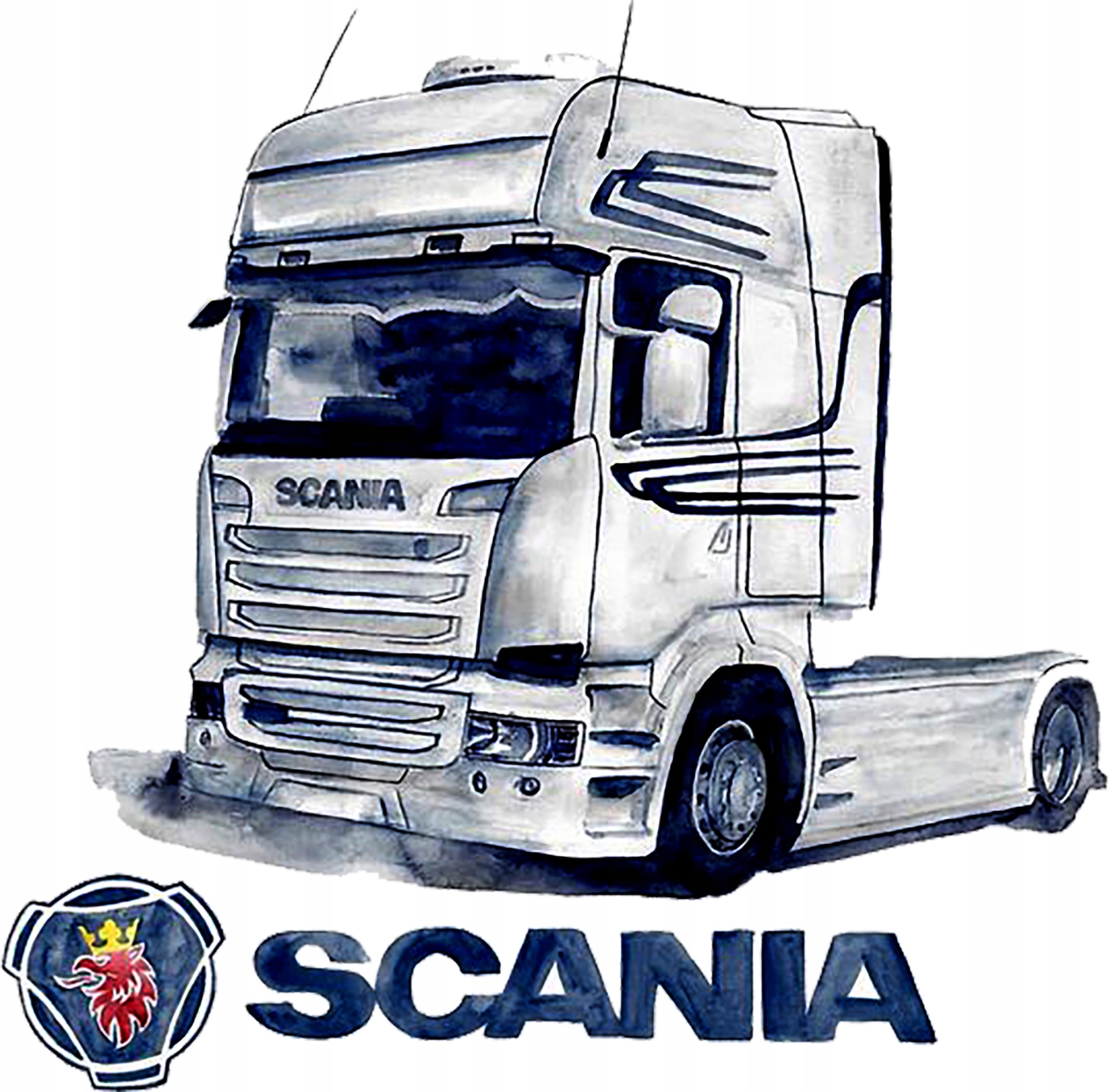 OPŁATEK NA TORT TIR WYDRUK CUKROWY 14x14cm