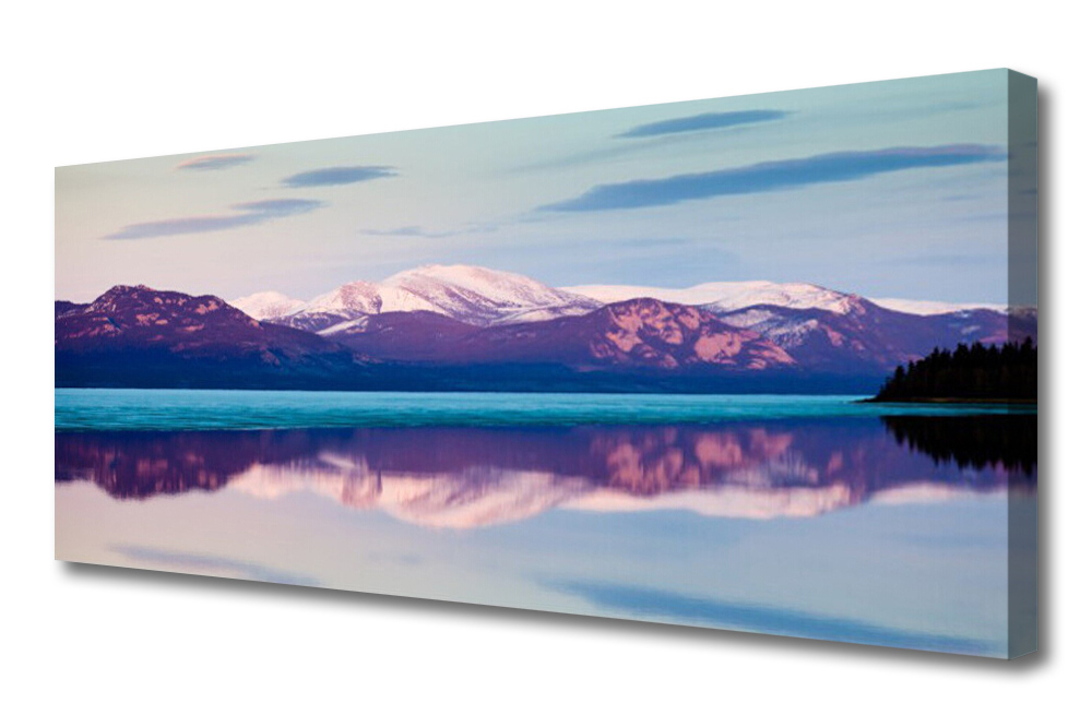 obraz na plátně Hory Jezero Krajina 125x50