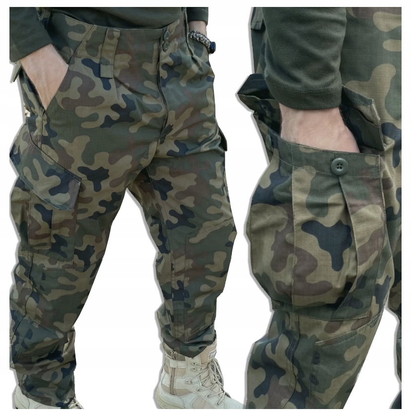 Spodnie Wojskowe Texar Moro wz93 Rip-stop Mocne Bojówki PL-Camo r. L